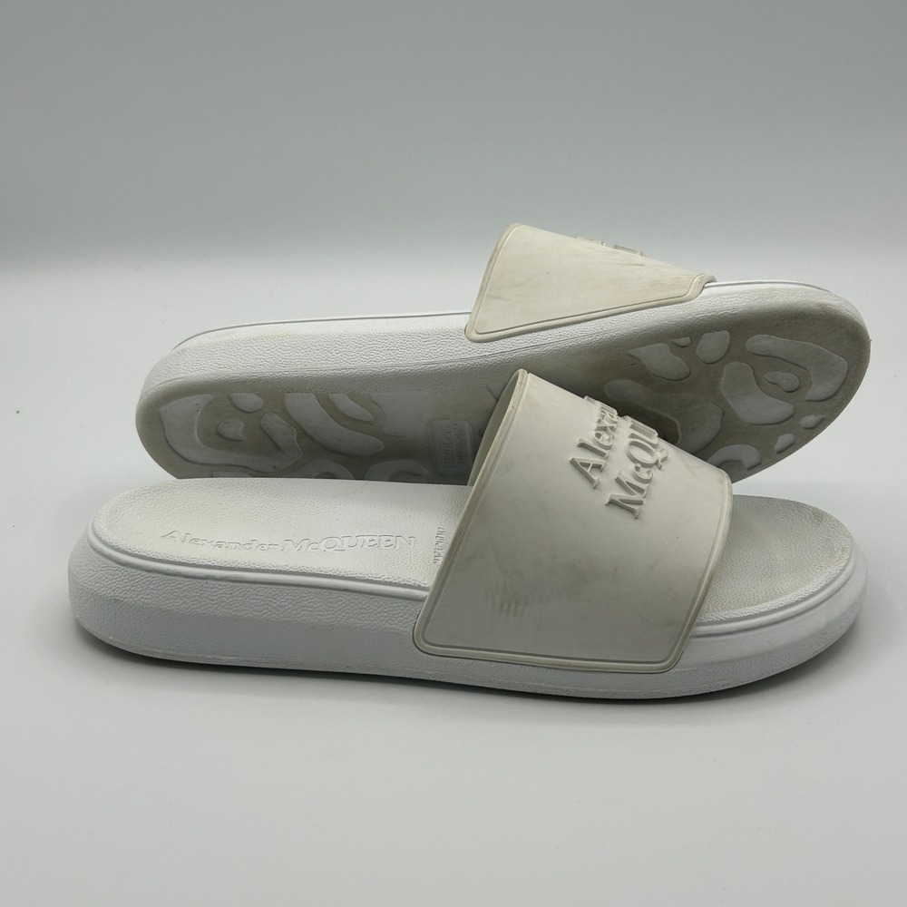 Alexander McQueen Slides Womens US6.5 EU36.5  Off-White Oversized Rubber Sandals
